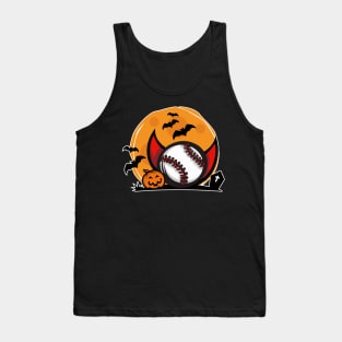 Funny Vampire Dracula Baseball Halloween Gift For Baseball Lovers Tank Top